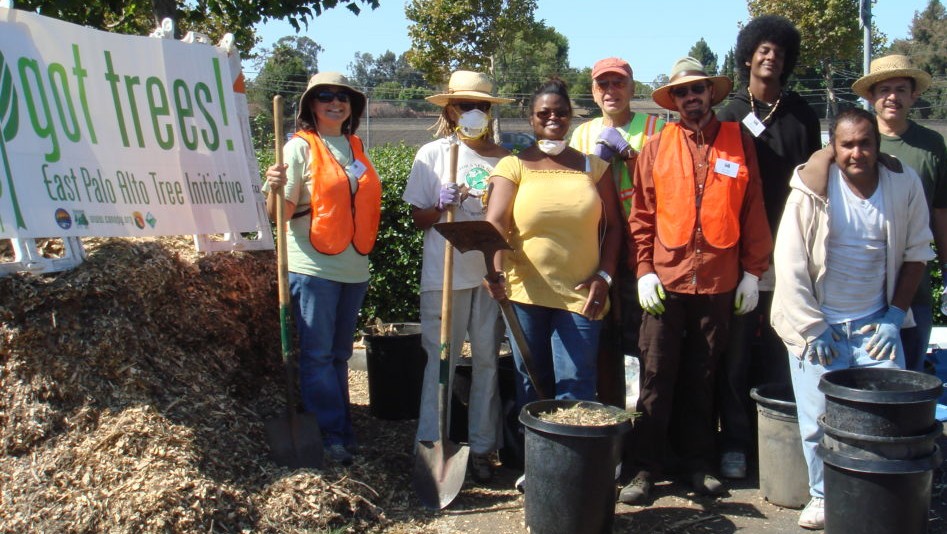 Dave with volunteers at the EPA Soundwall